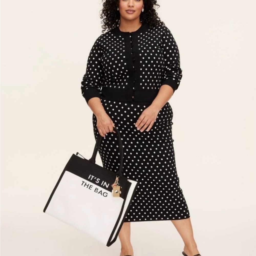 Kate Spade x Target Black and White Color Block Tote - NWT - Picture 6 of 7